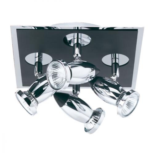 Searchlight 7494 4x50W black & chrome spotlight