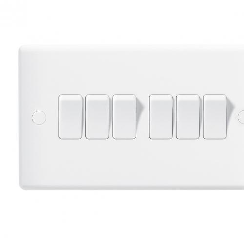 BG 846 6gang 2way 10A lightswitch