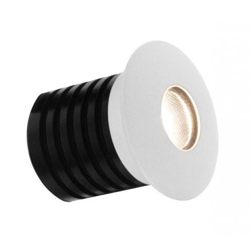 1W IP65 white finish 32mm marker light - 3000K