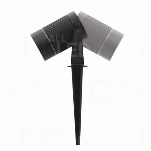 5W LED spike light Blk IP65 3000K c/w filters