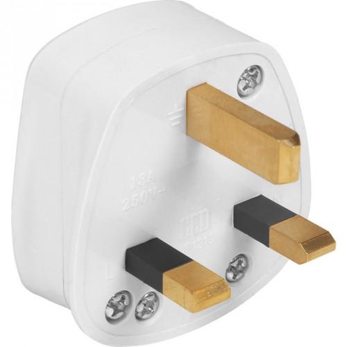 13A white plug top