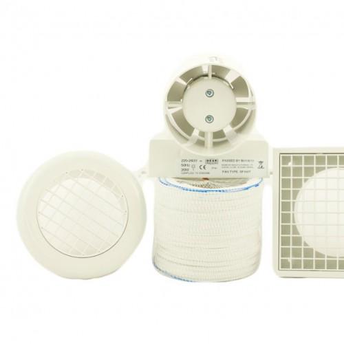 MANROSE FD100T 4" INLINE SHOWER FAN KIT  C/W TIMER