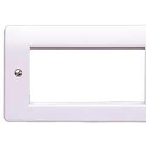 MK K184 WHI 2G 4module euro frontplate