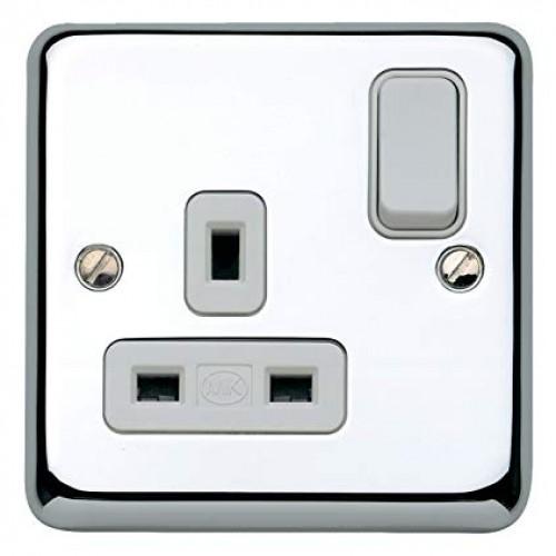 MK K2958PCR 1g switched socket polished chrome