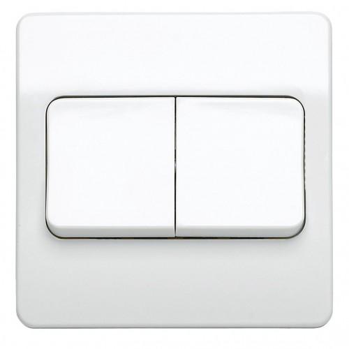 MK K4782WHI 10A 2G 2W switch- wide rocker