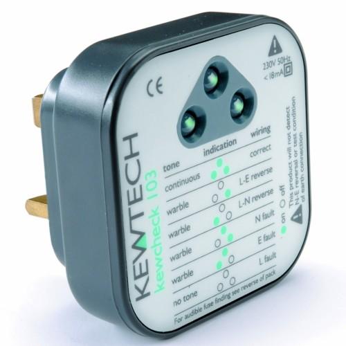 KEWTECH mains wiring tester green led