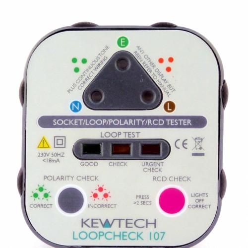 KEWTECH mains wiring tester tri colour led