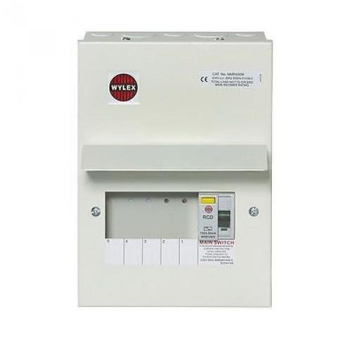 Wylex 2 way fuse board RCD protected C/W 63A RCD