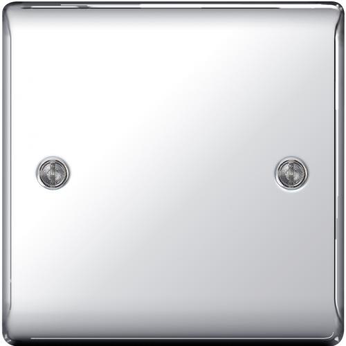 1 Gang blank plate Polished Chrome