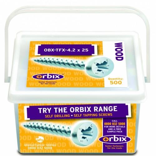 x200/Tub Orbix 4.2 x 35mm  Woodscrews & Red Plugs