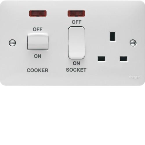 Hager Sollysta WMCC50N cooker control unit& neon