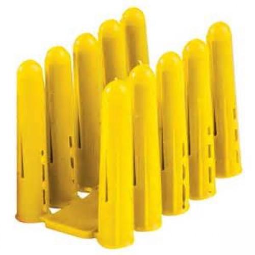 x100 yellow rawlplugs