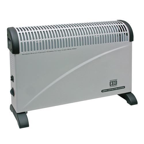 2KW convector heater c/w thermostat floor/wall