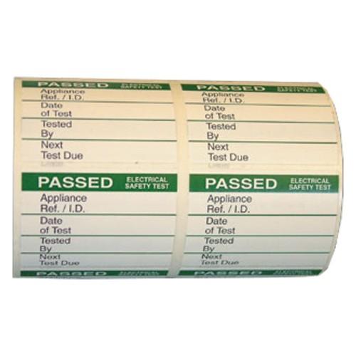 x 250 Pass Test Stickers Write on Label 42.5x32.5