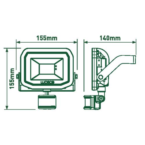 BG 22W LED slimline PIR floodlight (1800lm) 5000K