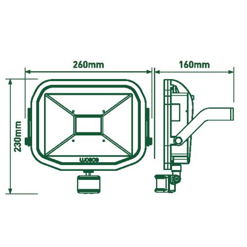 BG 38W LED slimline PIR floodlight (3000lm) 5000K