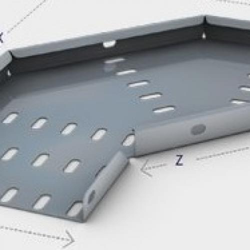 Unitrunk 150mm flat bend 90 degree for MR tray