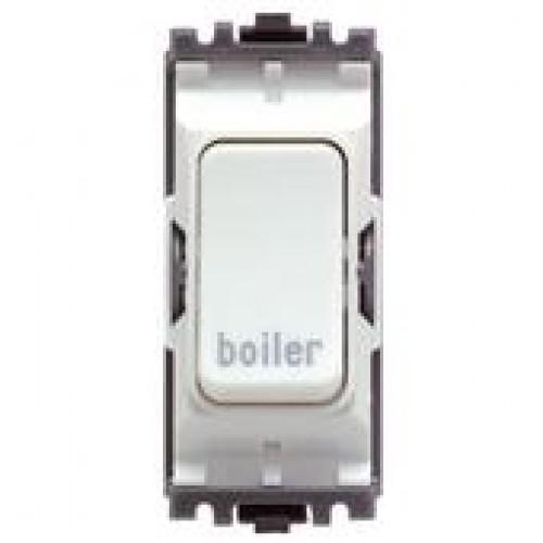 MK K4896BRWH 20A DP 1 Way switch  Marked "BOILER"