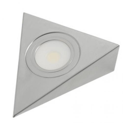 12v 1.6w LED triangle cabinet light s/steel C/W USES DRV126WTOP3 OR DRV1212WTOP6 DRIVER