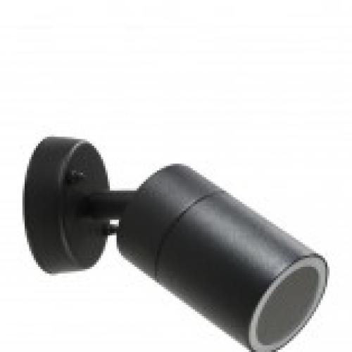 Black Steel single GU10 wall light