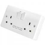 MK K1816WHI 13A 2G spike filtered socket