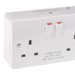 MK K1826WHI 2G spike &RFI filtered socket