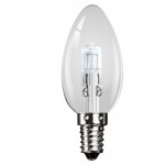 18W SES energy efficient halogen clear candle