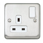 MK K2958BSS 1g switched socket brushed st/steel