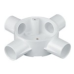 3ECR6W white 25mm intersection box