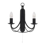 Searchlight 6342-2 BK black light fitting