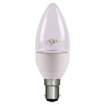 BELL 4W SBC LED candle lamp clear (dimmable)