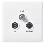 BG 867 3gang TV/FM/SAT triplex socket