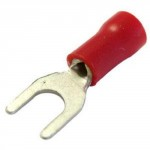 x100 red fork crimp lug