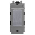 BG GBSBLNK blank module Brushed Steel grid switch