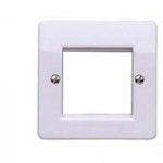 MK K182 WHI 1G 2 module euro frontplate