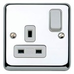 MK K2958PCR 1g switched socket polished chrome