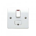 MK K370WHI 13A DP sw.spur c/w base f/outlet & neon