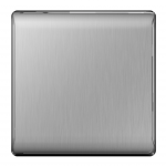 1 Gang blank plate Brushed Steel