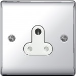 1 Gang 5a socket outlet Polished Chrome