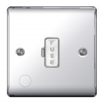 13a Un-switched Spur+Flex outlet Polished Chrome