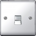 BG 1 gang master phone socket Polished Chrome