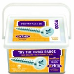 x200/Tub Orbix 4.2 x 35mm  Woodscrews & Red Plugs