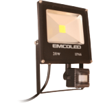 Emcolite 20W LED slimline PIR floodlight 6-6500k