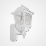 ASD 100W BC coach lantern  WHITE 4 sided PIR