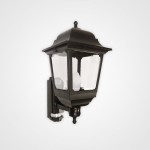 ASD 100W BC coach lantern  black 4 sided PIR