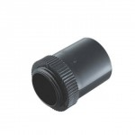 EMA3B black 25mm male adaptor