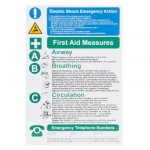 "Electric Shock" first aid notice(semi rigid)