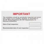 Periodic Inspection Label S/A Pack 10