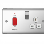 45a D/P Cooker Control c/w neon Polished Chrome