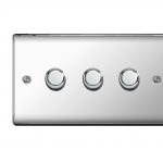 3 Gang Dimmer Switch Polished Chrome